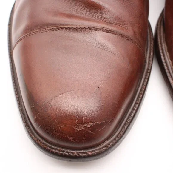 Salvatore Ferragamo Men's Size 9.5 2E Monk Strap Brown Leather Dress Shoes - Picture 11 of 13